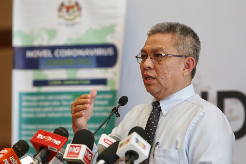 Health Minister Datuk Seri Dr Adham Baba speaks during a press conference in Putrajaya March 19, 2020. u00e2u20acu2022 Picture by Choo Choy May