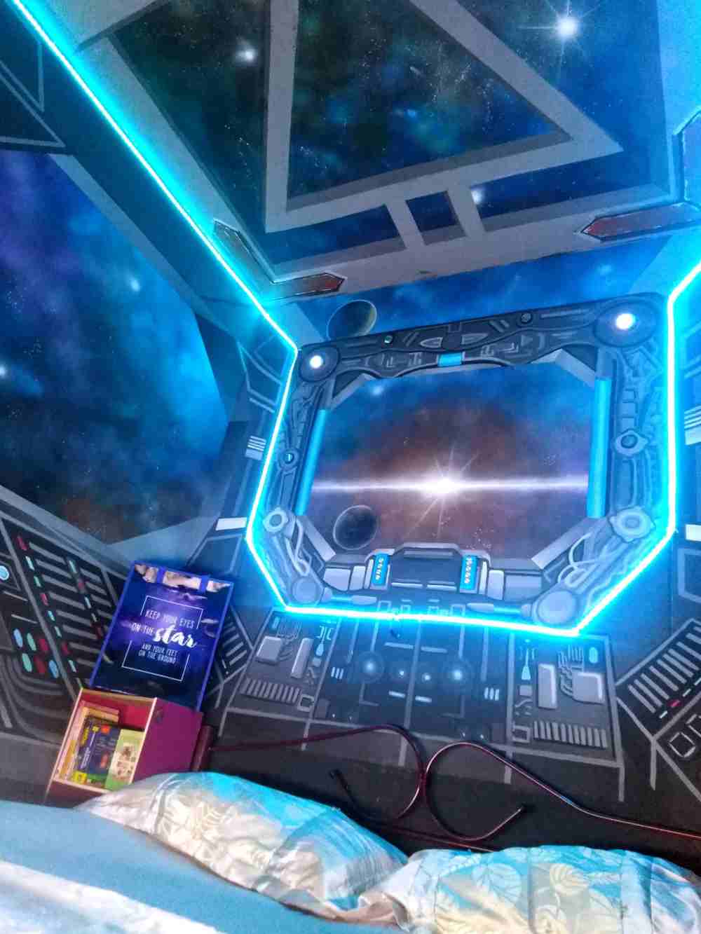 The LED lights can switch hues depending on the desired mood. — Picture via Facebook/fathil.ahmad