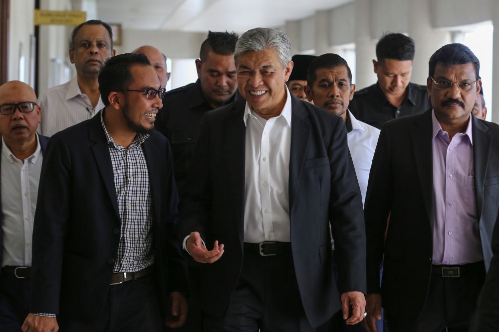 Datuk Seri Ahmad Zahid Hamidi arrives at the Kuala Lumpur High Court March 3, 2020. u00e2u20acu201d Picture by Yusof Mat Isa