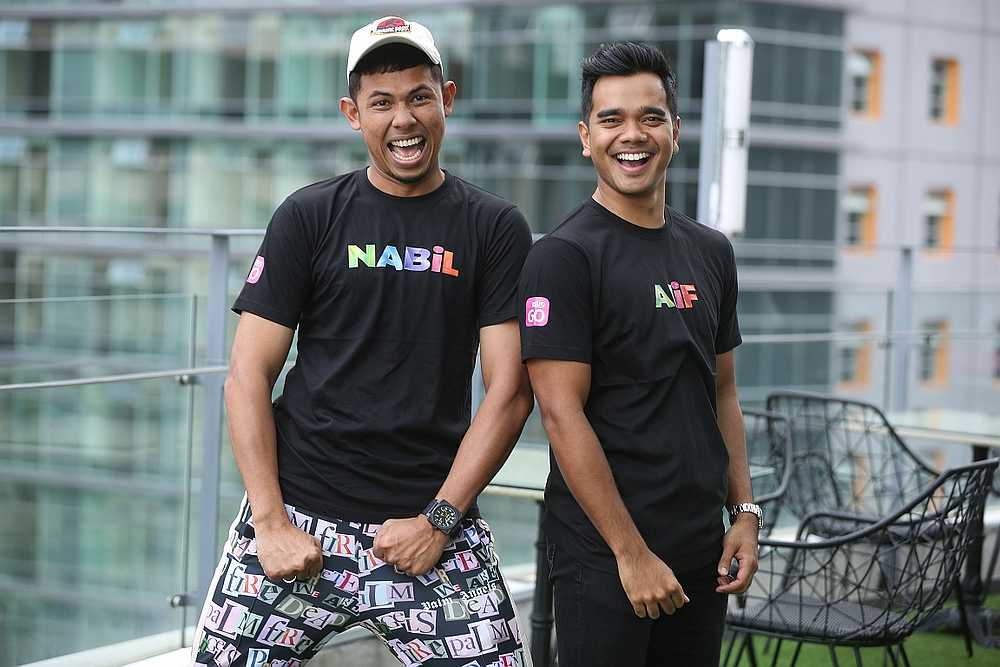 Celebrities Nabil Ahmad (left) and Aliff Satar will be hosting the final live show. — Picture courtesy of Astro