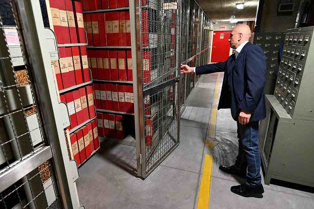An attendant opens the section of the archive dedicated to Pope Pius XII in the Vatican Apostolic Secret Archive, at the Vatican February 27, 2020. u00e2u20acu201d AFP pic