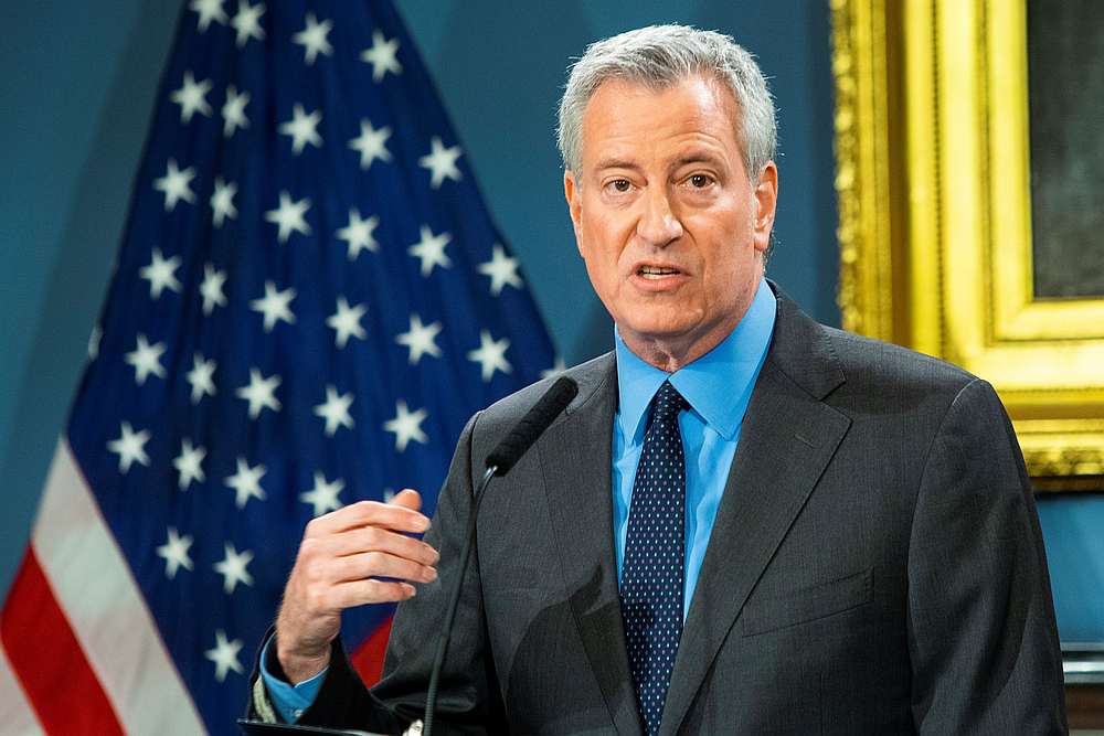 New York City Mayor Bill de Blasio speaks at a news briefing at the City Hall, New York March 14, 2020. u00e2u20acu201d Reuters pic