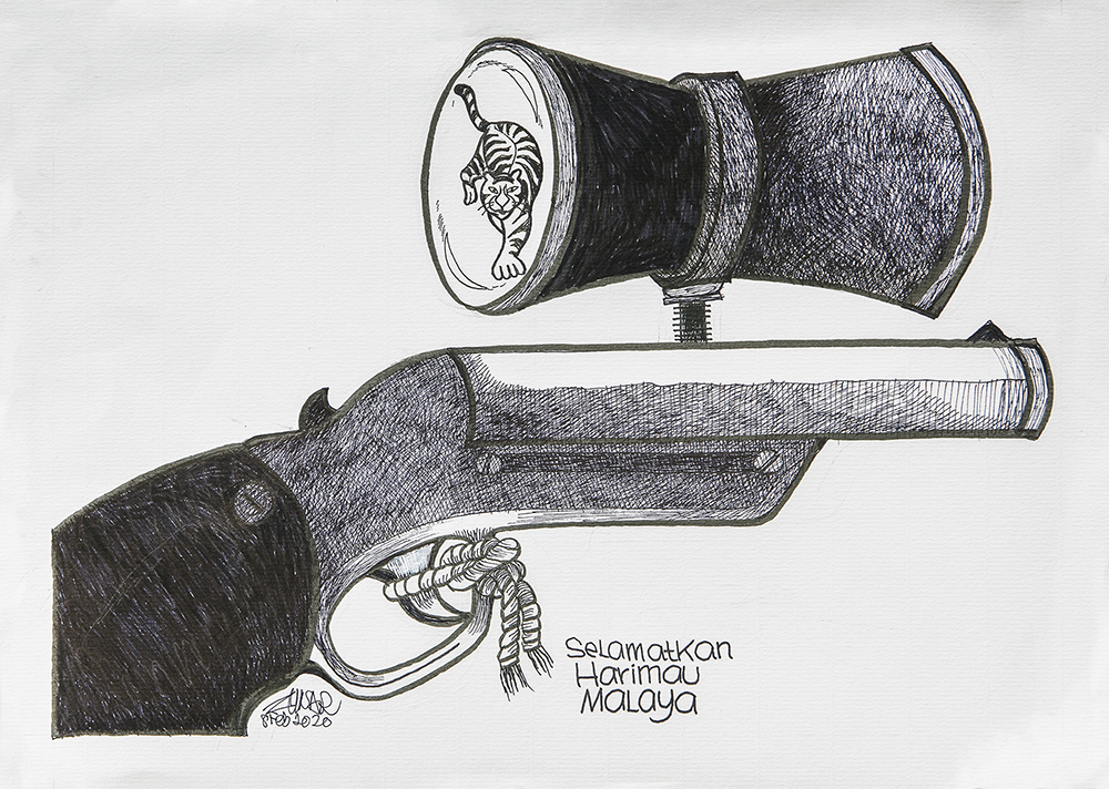 'Selamatkan Harimau Malaya' by Zunar. — Picture courtesy of Vincent Lim