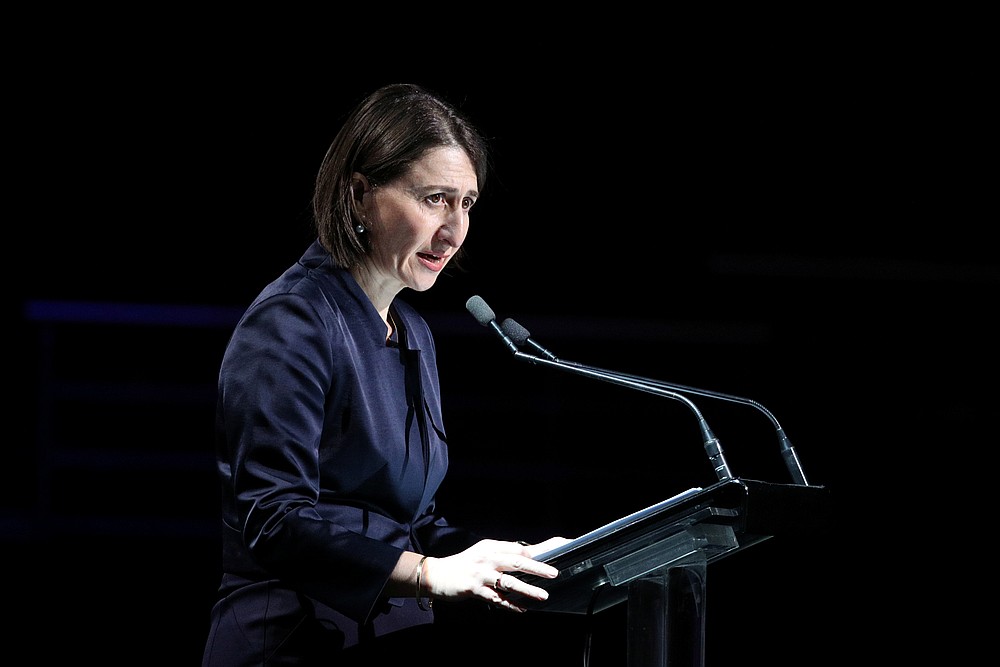 New South Wales Premier Gladys Berejiklian speaks at Qudos Bank Arena in Sydney, Australia February 23, 2020. u00e2u20acu201d Reuters pic