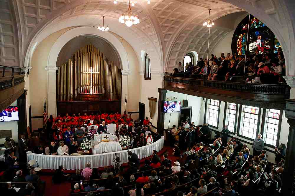 Joe Biden speaks during a commemoration ceremony for the 'Bloody Sunday' march at Brown Chapel AME Church in Selma, Alabama March 1, 2020. u00e2u20acu201d Reuters pic