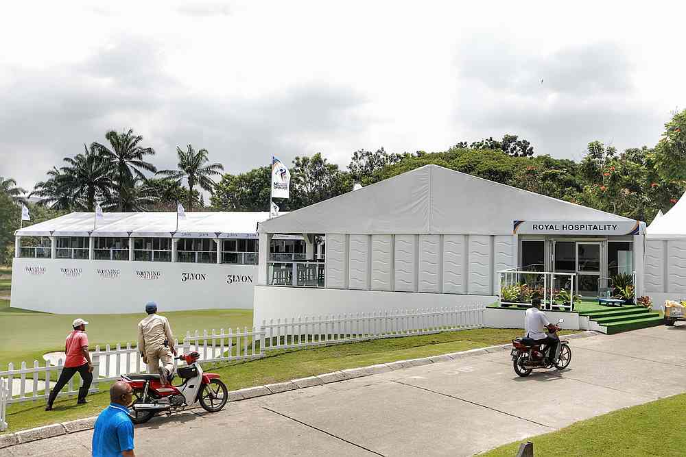 A look at the VIP hospitality suites in front of the 18th hole. — Picture by Ahmad Zamzahuri