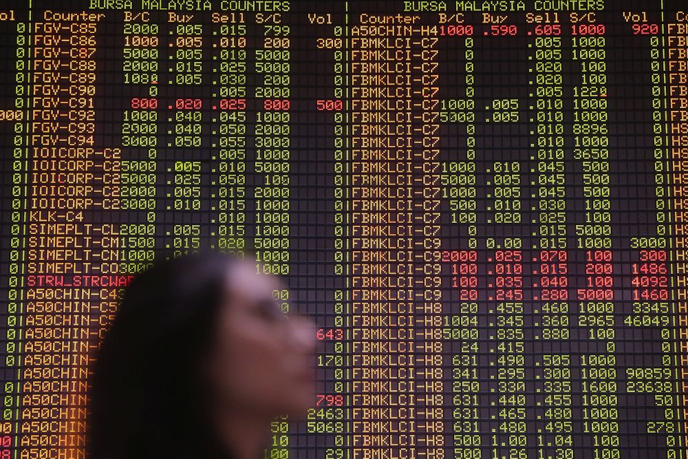 An investor monitors the stock prices in the gallery of the RHB Investment Bank Bhd headquarters in Kuala Lumpur March 17, 2020. u00e2u20acu2022 Picture by Hari Anggara