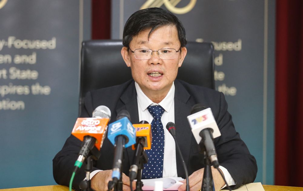Penang Chief Minister Chow Kon Yeow speaks during the press conference in George Town March 4, 2020. u00e2u20acu2022 Picture by Sayuti Zainudin
