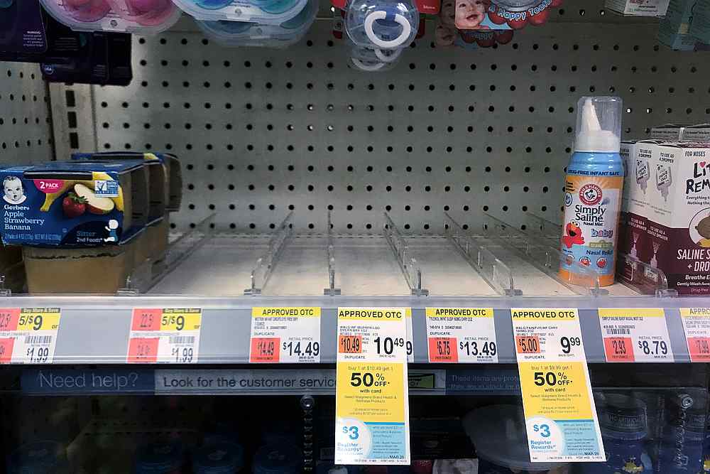 A pharmacy shelf that is sold out of over the counter flu medicine due to Coronavirus is pictured in the Manhattan borough of New York March 8, 2020. u00e2u20acu201d Reuters pic