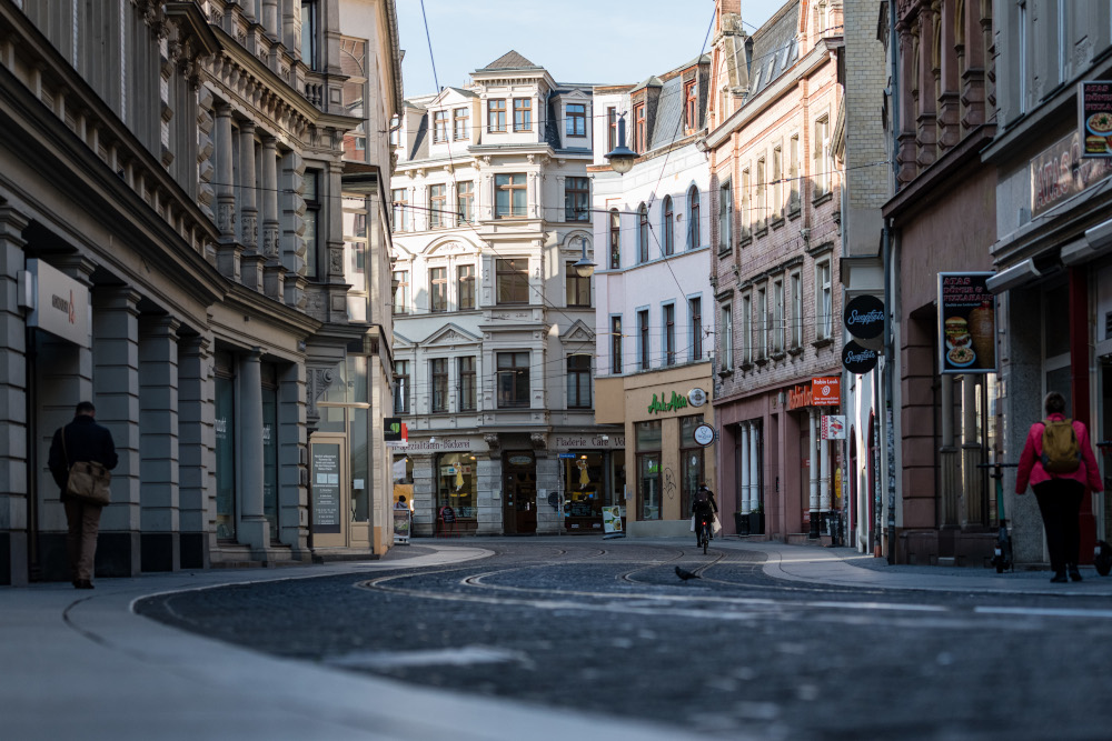 A nearly deserted shopping street is after the townu00e2u20acu2122s mayor declared a state of emergency to stop the outspread of the new coronavirus March 18, 2020 in Halle/Saale, eastern Germany. u00e2u20acu201d AFP pic 