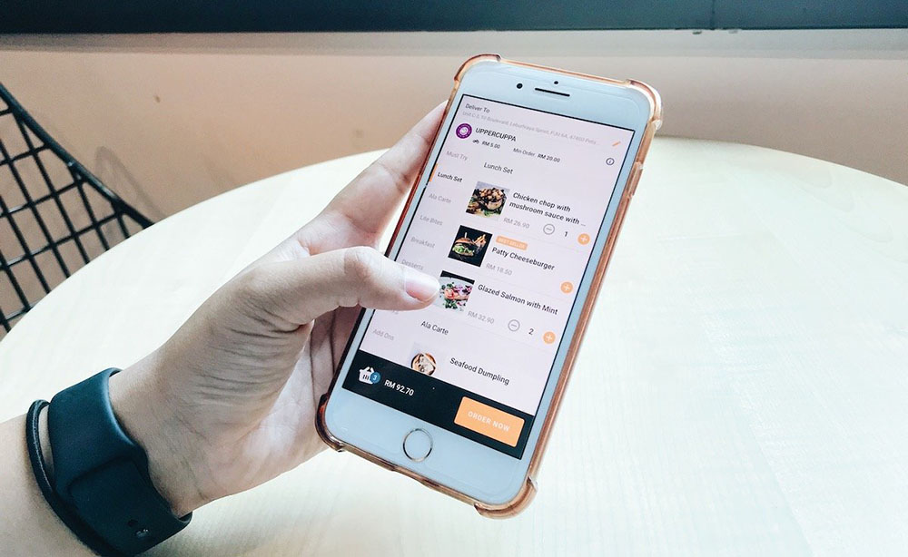 Use the website link provided by the eatery and order your food.