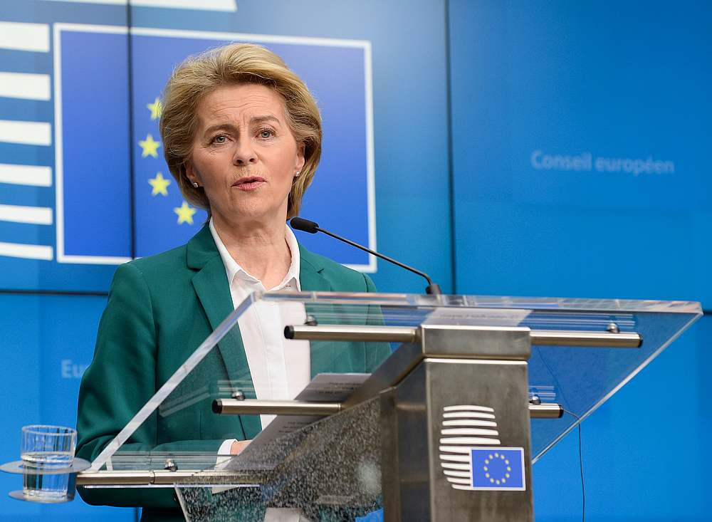 European Commission President Ursula von der Leyen holds a news conference after the G7 call in Brussels, Belgium March 16, 2020. u00e2u20acu201d Reuters pic