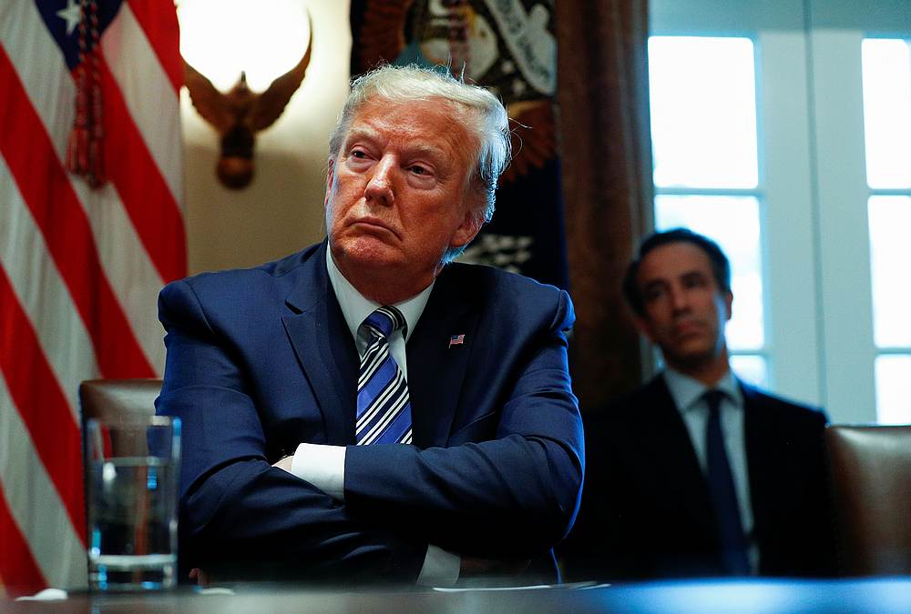 US President Donald Trump delivers remarks to the news media during a meeting with bankers on Covid-19 response, at the White House in Washington March 11, 2020. u00e2u20acu201d Reuters pic