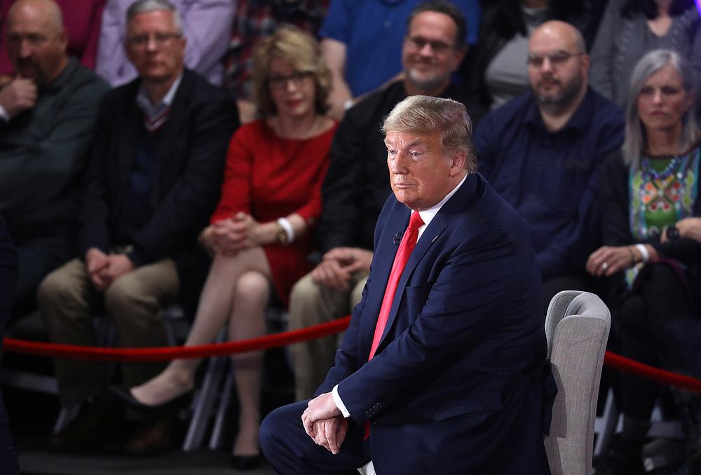 US President Donald Trump participates in a Fox News Channel town hall event in the Scranton Cultural Center in Scranton, Pennsylvania March 5, 2020. u00e2u20acu201d Reuters pic 