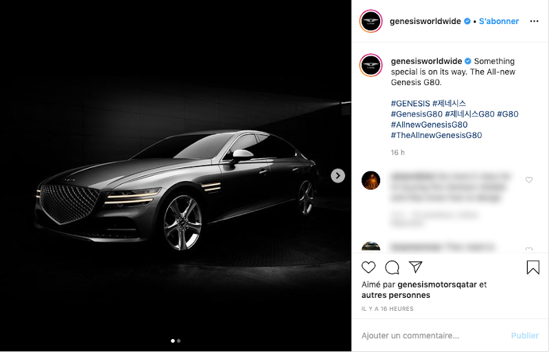 Genesis reveals the first official images of its GV80-inspired sedan. u00e2u20acu201d Picture from Instagram/Genesisworldwide 
