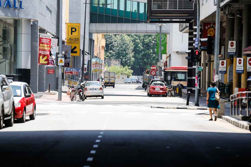A general view of traffic in George Town during the movement control order on March 19, 2020. — Picture by Sayuti Zainudin