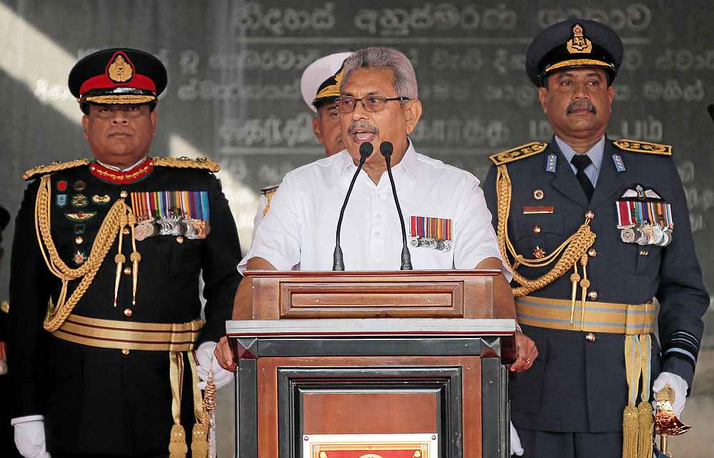 Sri Lanka's President Gotabaya Rajapaksa addresses the nation during the 72nd independence day ceremony, in Colombo February 4, 2020. u00e2u20acu201d Reuters pic