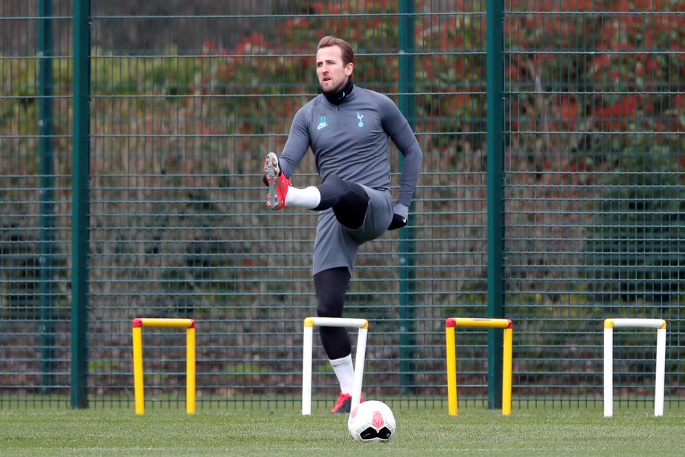 Tottenham Hotspur's Harry Kane during training at the clubu00e2u20acu2122s training centre in London March 9, 2020. u00e2u20acu201d Reuters pic
