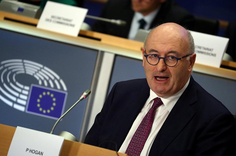 European Trade Commissioner Phil Hogan of Ireland speaks as he attends his hearing before the European Parliament in Brussels, Belgium September 30, 2019. u00e2u20acu201d Reuters pic