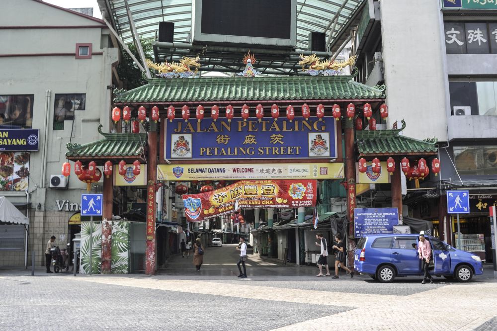 A general view of Petaling Street in Kuala Lumpur on Day Two of the movement control order March 19, 2020. — Picture by Shafwan Zaidon