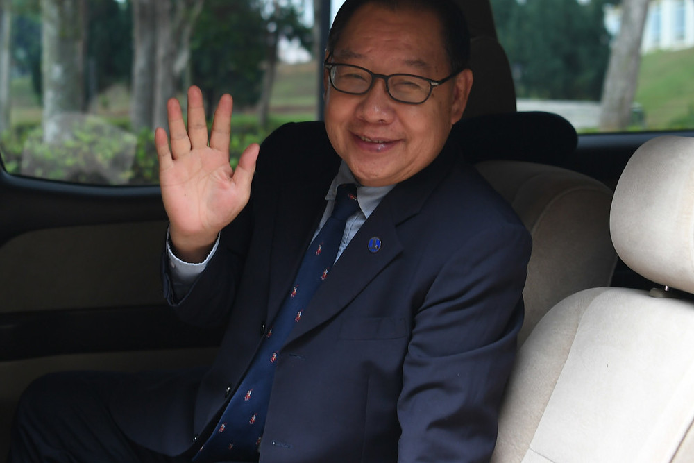 Newly minted Deputy Tourism, Arts and Culture Minister Datuk Jeffrey Kitingan waves as he is seen entering the Seri Perdana March 9, 2020. u00e2u20acu201d Bernama pic 