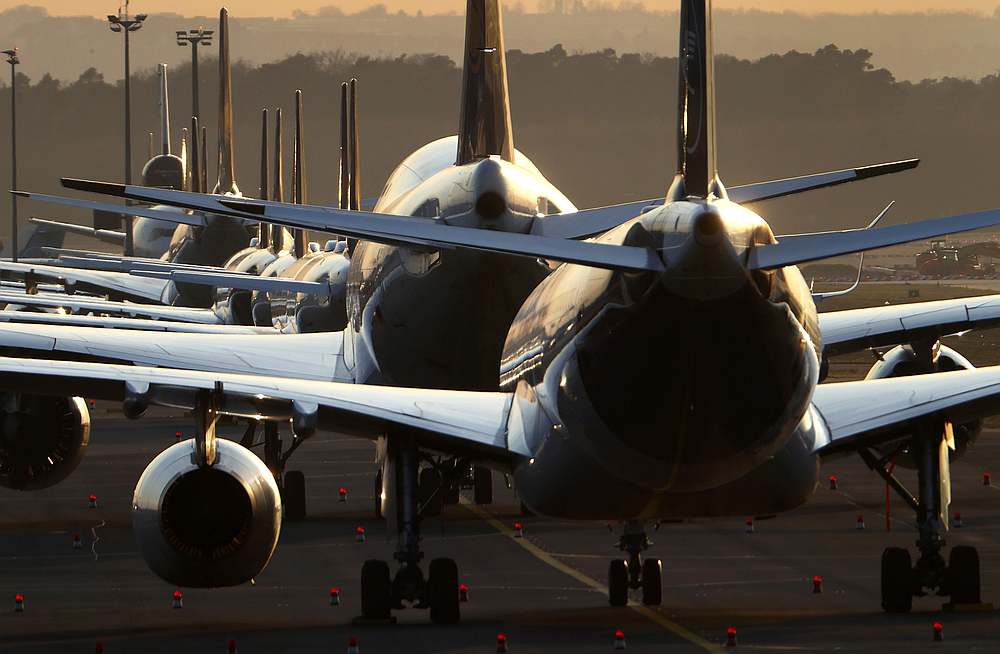 Air planes of German carrier Lufthansa are parked at the airport as air traffic is effected by the spread of Covid-19 in Frankfurt, Germany March 16, 2020. u00e2u20acu201d Reuters pic