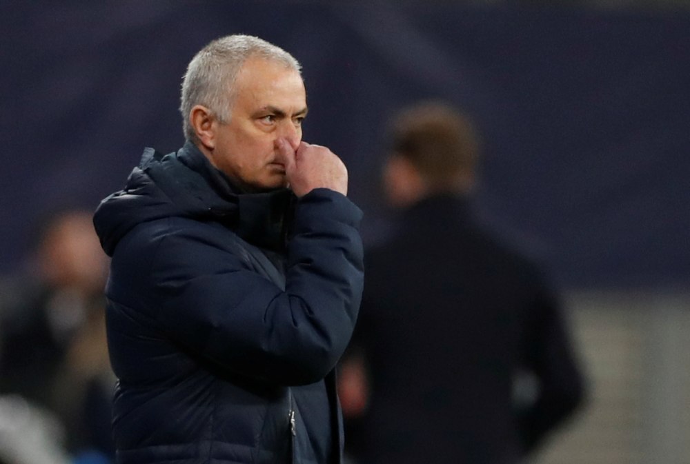 Tottenham Hotspur manager Jose Mourinho during the match against RB Leipzig, March 11, 2020. u00e2u20acu2022 Reuters pic