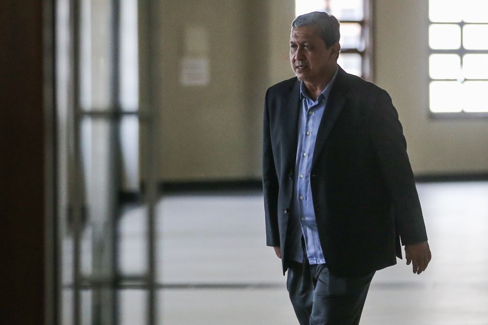 Witness Kamarudin Abdullah is pictured at the Kuala Lumpur High Court March 10, 2020. — Picture by Hari Anggara