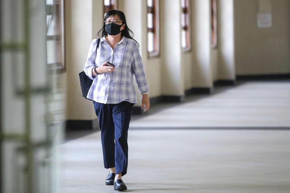 Maybank Medan Tuanku assistant manager Low Ai Lin is pictured at the Kuala Lumpur High Court March 10, 2020. — Picture by Hari Anggara