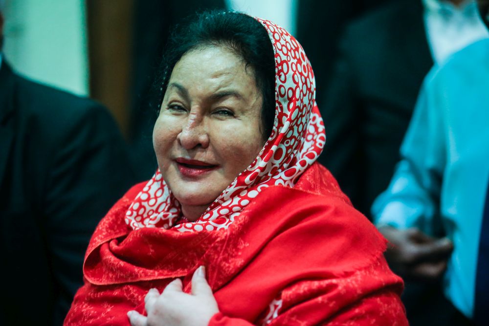 Datin Seri Rosmah Mansor is pictured at the Kuala Lumpur High Court March 10, 2020. u00e2u20acu201d Picture by Hari Anggara