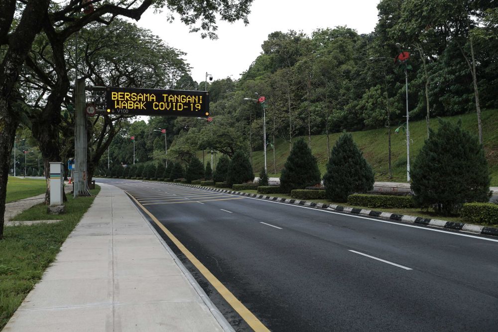 A general view of traffic in Kuala Lumpur on Day Two of the movement control order March 19, 2020. u00e2u20acu201d Picture by Ahmad Zamzahurinn