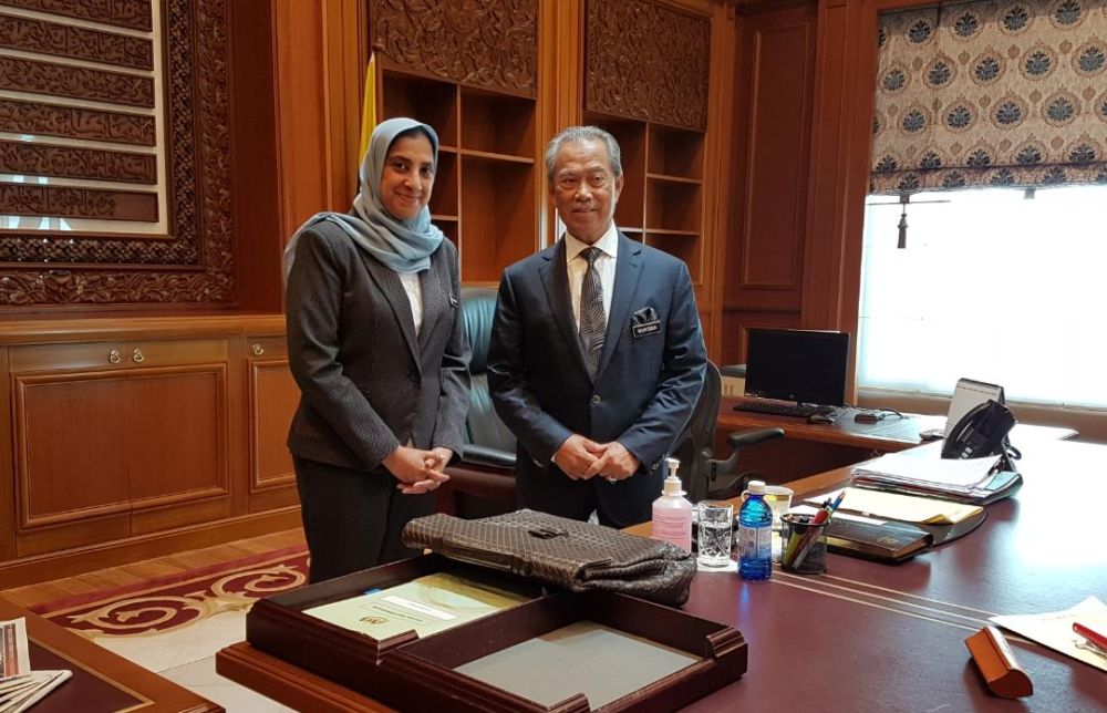 Latheefa Koya is pictured with Prime Minister Tan Sri Muhyiddin Yassin during their meeting at the Prime Ministeru00e2u20acu2122s Office March 4, 2020. u00e2u20acu201d Picture courtesy of MACC