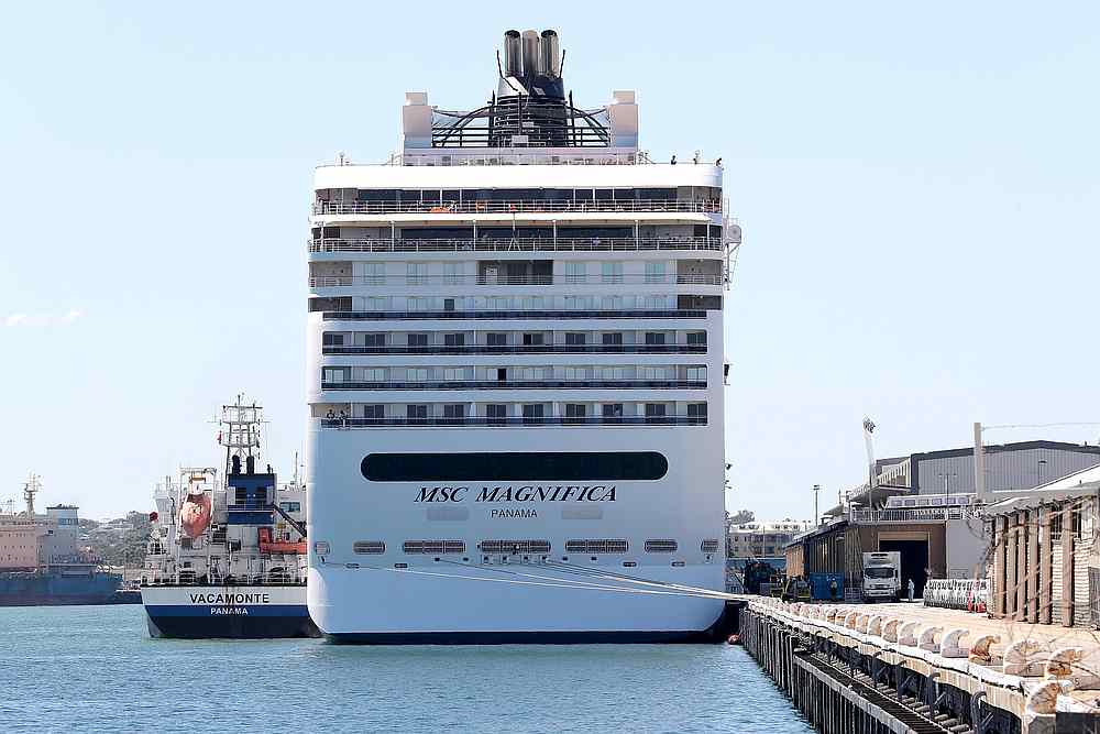 File photo of the MSC Magnifica cruise ship, carrying international passengers who are banned from disembarking, is seen docked in Fremantle Harbour near Perth, Australia, March 24, 2020. — AAP Image/Richard Wainwright via Reuters
