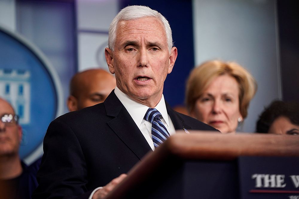 US Vice President Mike Pence speaks during a news briefing on the administration's response to Covid-19 at the White House in Washington March 15, 2020. u00e2u20acu201d Reuters pic