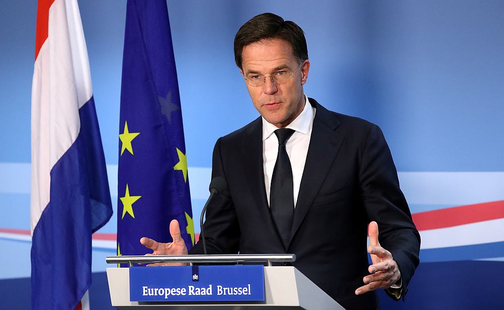 Dutch Prime Minister Mark Rutte speaks during a news conference in Brussels, Belgium February 21, 2020. u00e2u20acu201d Reuters pic