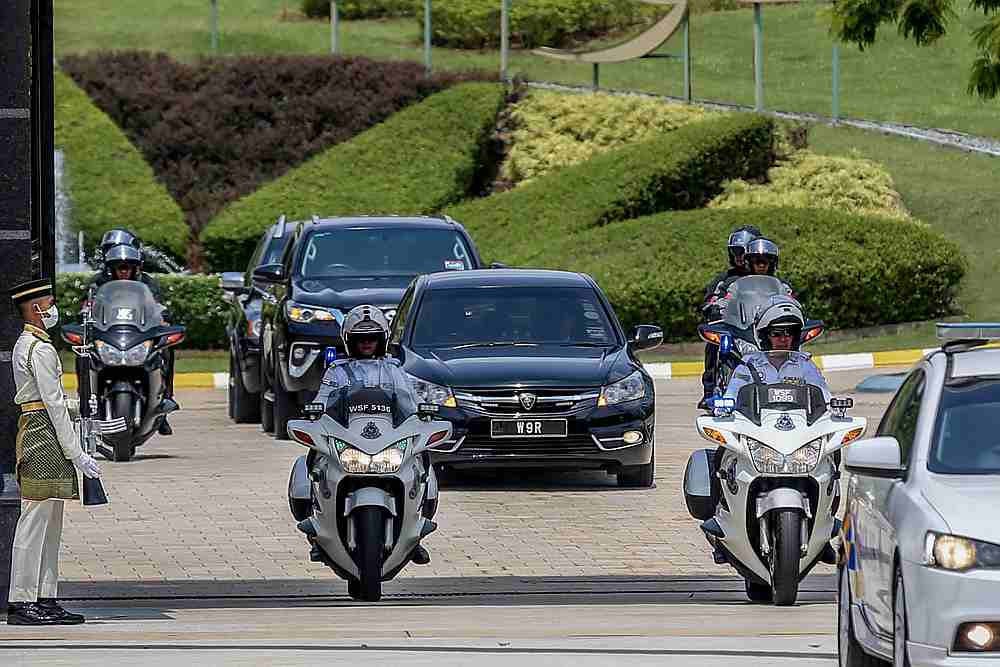 Prime Minister Tan Sri Muhyiddin Yassin leaves Istana Negara in Kuala Lumpur March 1, 2020. u00e2u20acu201d Picture by Firdaus Latif 