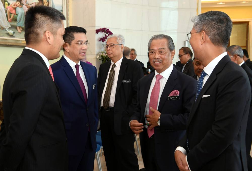 Prime Minister Tan Sri Muhyiddin Yassin chairs the first new Cabinet meeting at the Perdana Putra in Putrajaya March 11, 2020. u00e2u20acu201d Bernama pic
