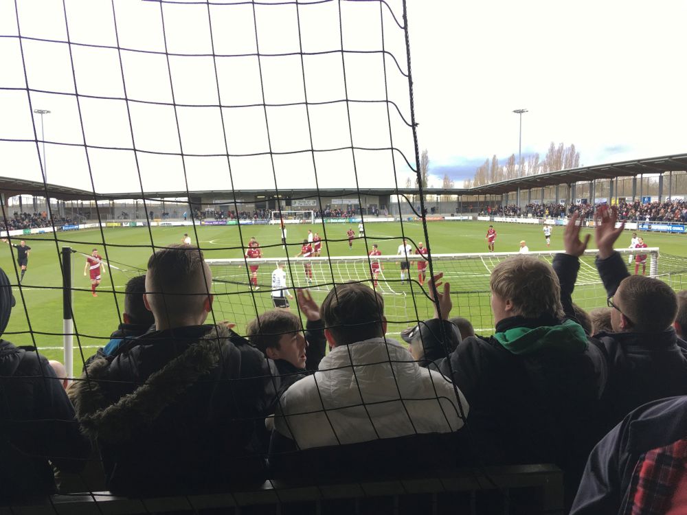 Fans at Dartfordu00e2u20acu2122s Princes stadium watch their side in action against Chelmsford City March 14, 2020.u00e2u20acu201d  Reuters pic