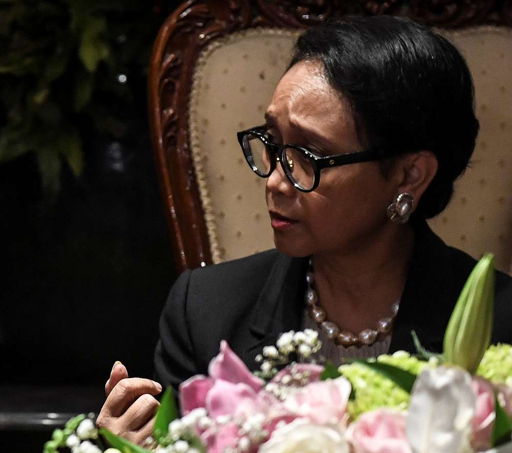 Indonesian Foreign Minister Retno Marsudi after a signing ceremony in Jakarta March 9, 2020. u00e2u20acu201d Antara Foto/MuhammadAdimaja via Reuters