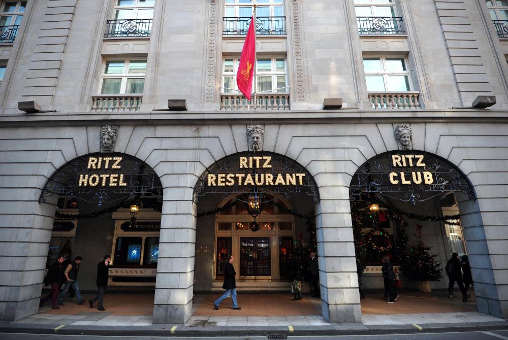 In this file photo taken December 17, 2012 people walk past the Ritz hotel in central London. u00e2u20acu201d AFP pic 