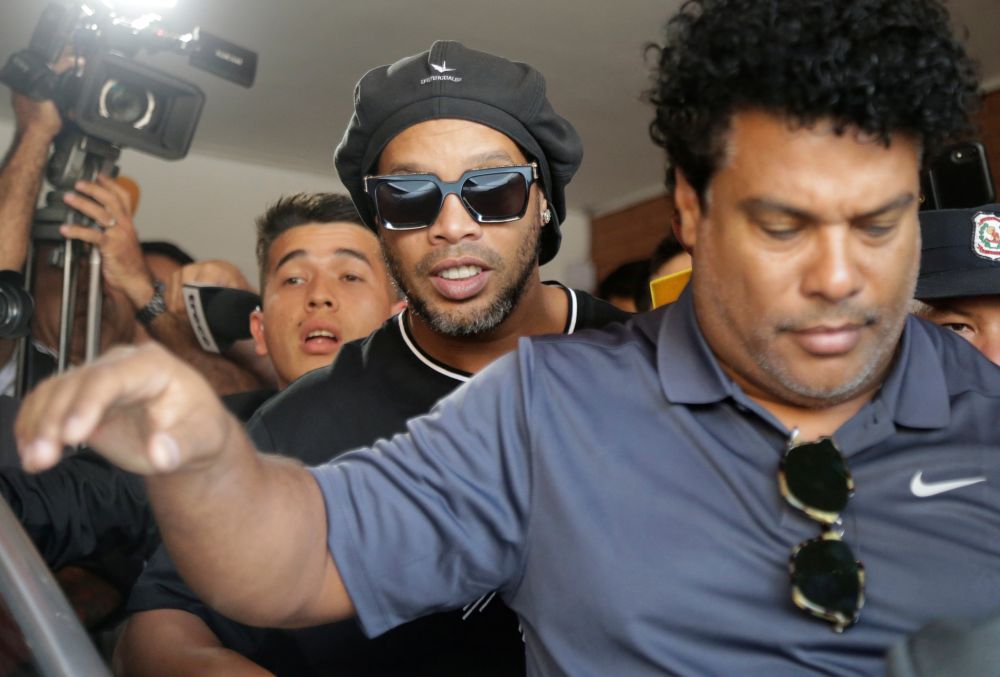 Ronaldinho leaves the Paraguayan Public Ministry where he testified along with his brother Roberto de Asis in Asuncion March 5, 2020. u00e2u20acu201d Reuters pic