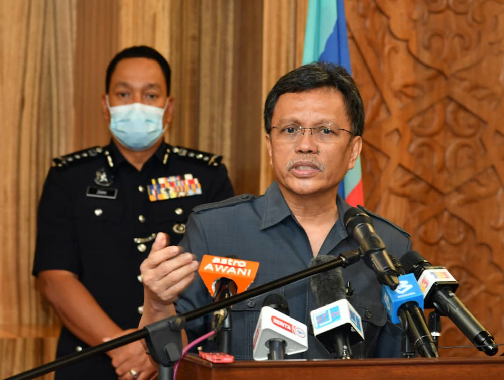 Sabah Chief Minister Datuk Seri Shafie Apdal speaks to the media March 30, 2020. u00e2u20acu201d Picture courtesy of the Sabah Chief Ministeru00e2u20acu2122s Dept
