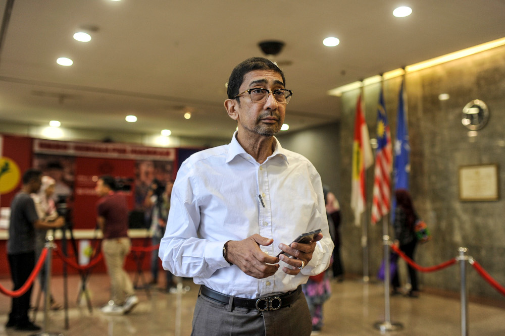 Umno Padang Besar chief division, Datuk Zahidi bin Zainul Abidin is seen at Umno headquarters for a meeting in Kuala Lumpur, March 12, 2020. u00e2u20acu201d Picture by Shafwan Zaidon