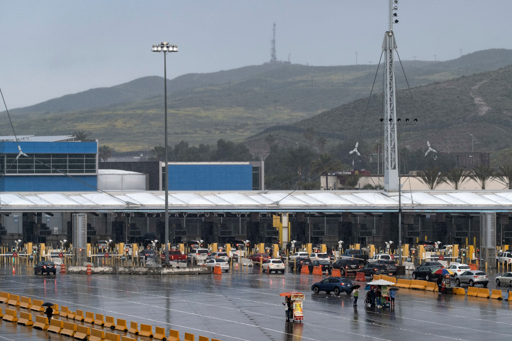 View of San Ysidro port of entry as few cars enter the US from Tijuana, Baja California state, Mexico, March 19, 2020. u00e2u20acu201d AFP pic 