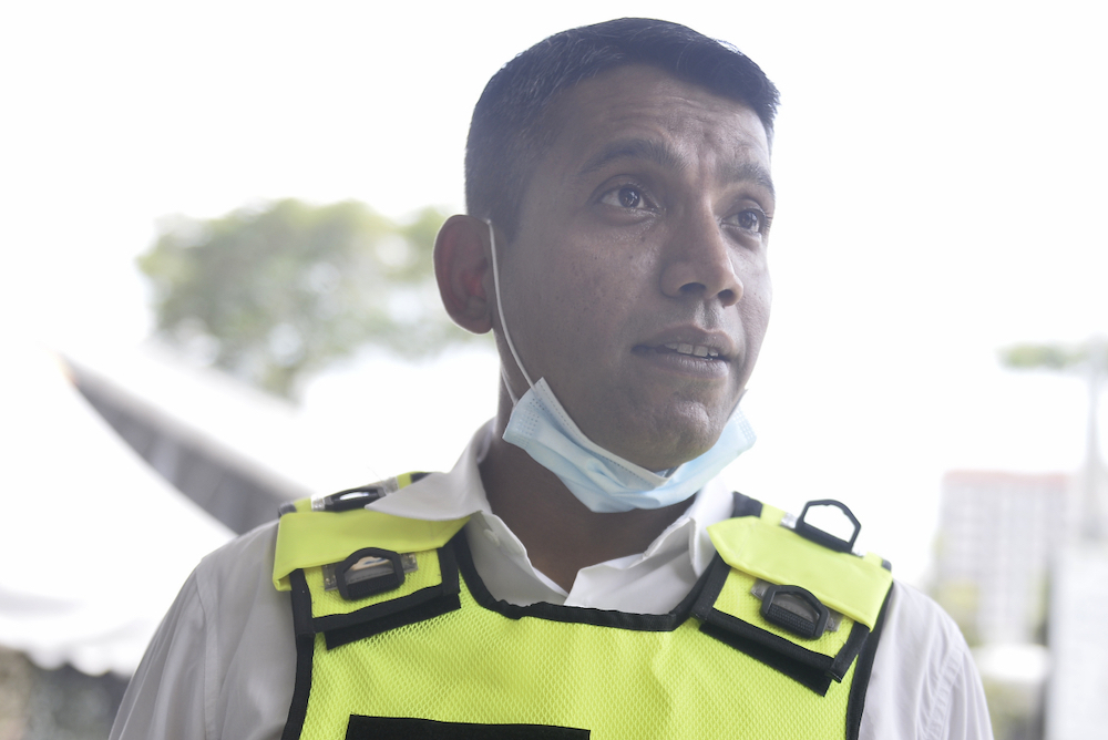 Petaling Jaya police chief Nik Ezanee Mohd Faisal speaks to reporters during a press conference in Petaling Jaya April 12, 2020. u00e2u20acu201d Picture by Miera Zulyana