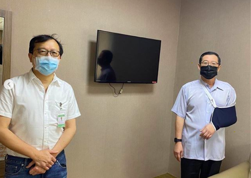 Former finance minister Lim Guan Eng has been discharged from hospital following surgery for an injury. u00e2u20acu201d Picture courtesy of Instagram/limguaneng