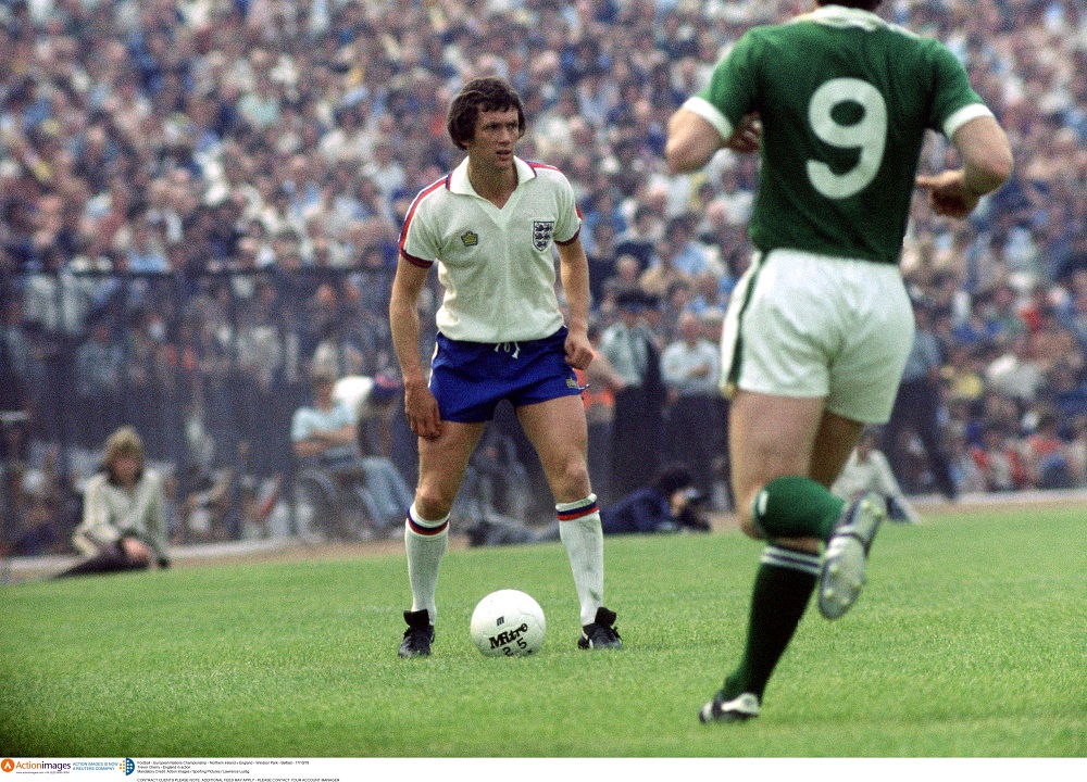 Englandu00e2u20acu2122s Trevor Cherry in action against Northern Ireland during the European Championship match in Windsor Park October 17, 1979. u00e2u20acu201d Action Images via Sporting Pictures / Lawrence Lustig / Reuters