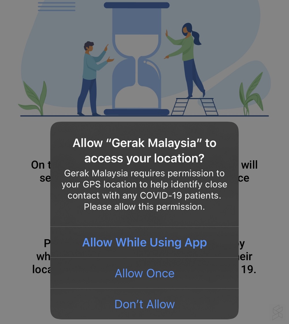 You would need to grant the app permission to access your phone’s GPS. — SoyaCincau pic