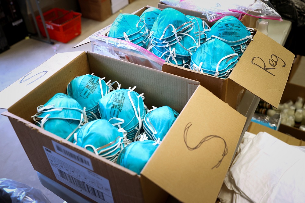 Various N95 respiration masks at a laboratory of 3M, that has been contracted by the US government to produce extra marks in response to the countryu00e2u20acu2122s novel coronavirus outbreak, in Maplewood, Minnesota March 4, 2020. u00e2u20acu201d Reuters pic