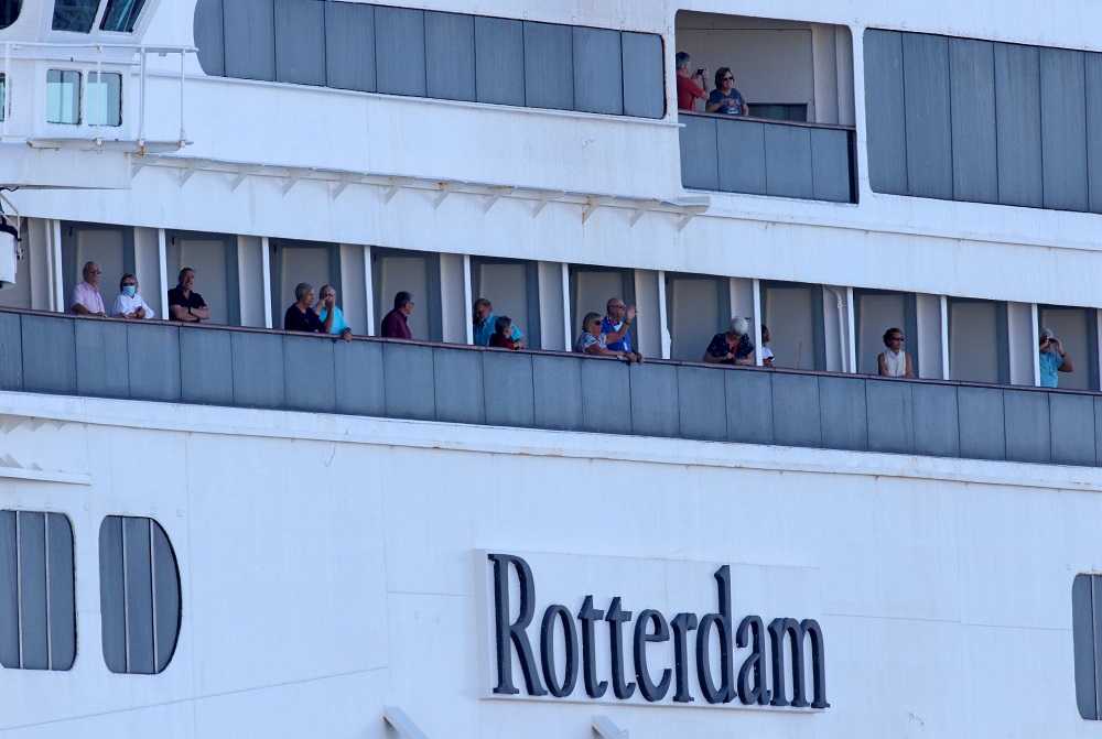 Passengers are seen aboard the Rotterdam, one of two Holland America Line cruise ships with patients affected by coronavirus disease, as it docks at Port Everglades in Fort Lauderdale, Florida April 2, 2020. u00e2u20acu201d Reuters pic